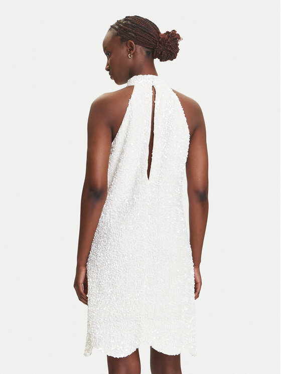 YAS YAS Koktejlové šaty Mira 26037830 Écru Regular Fit