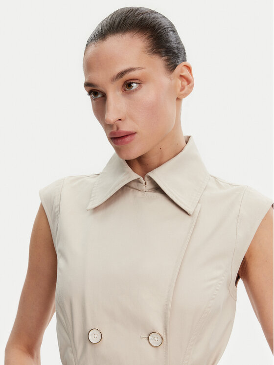 Guess Guess Рокля тип риза W5GK0V WH5V1 Бежов Regular Fit