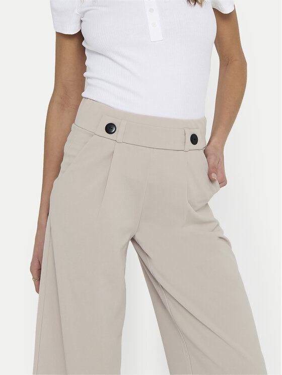 JDY JDY Kalhoty culottes Geggo 15208417 Béžová Wide Leg