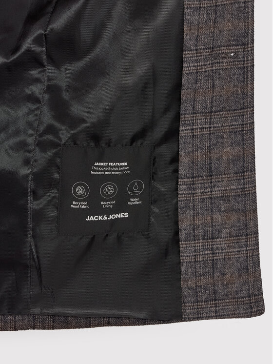 Jack&Jones PREMIUM Jack&Jones PREMIUM Płaszcz wełniany Blamelton 12177644 Kolorowy Regular Fit