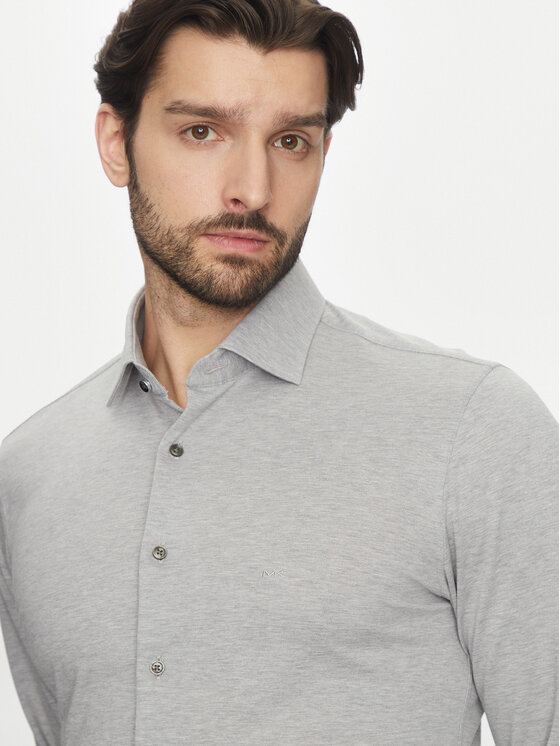 Michael Kors Michael Kors Сорочка MD0MD91392 Сірий Slim Fit