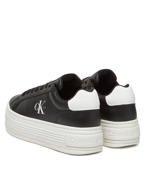 Calvin Klein Jeans Calvin Klein Jeans Tenisice Bold Flatf Low Lace Lth YW0YW01878 Crna