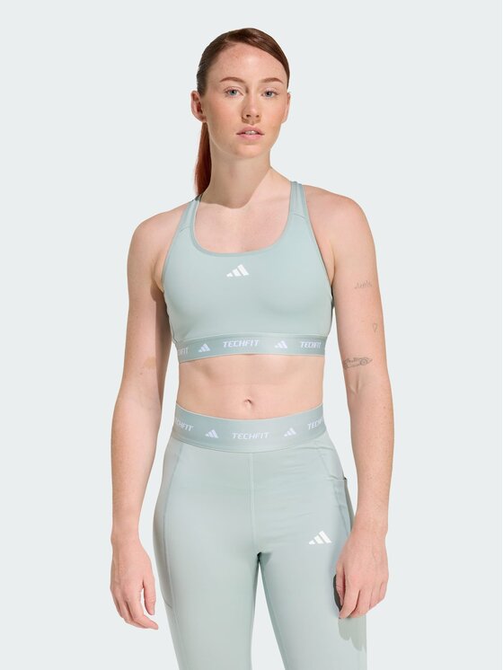 adidas adidas Biustonosz sportowy TECHFIT Zielony