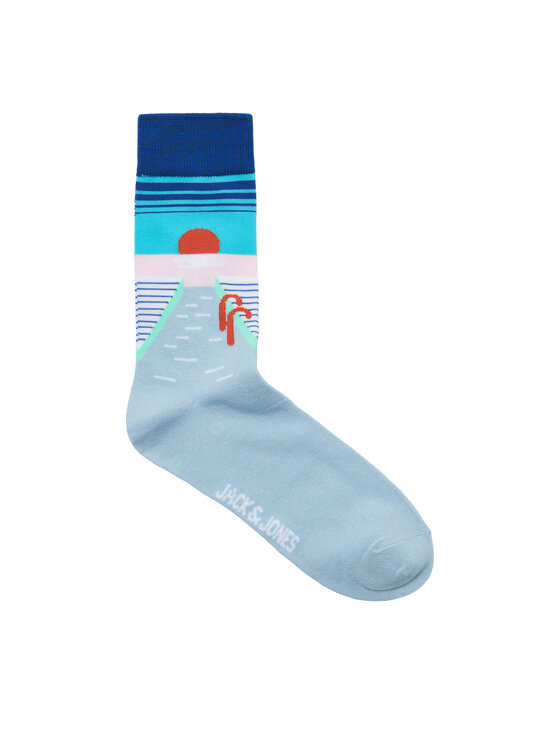 Jack&Jones Jack&Jones Set 5 parov moških visokih nogavic Sunrise 12277377 Pisana