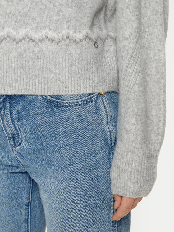 Guess Guess Пуловер W4PR0Z Z3LQ0 Сив Regular Fit