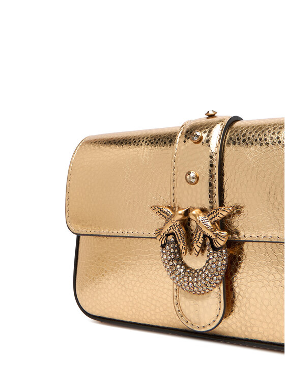 PINKO PINKO Handtasche Love One Slouchy Baby AI 25-26 PCPL 105353 A2WD Goldfarben