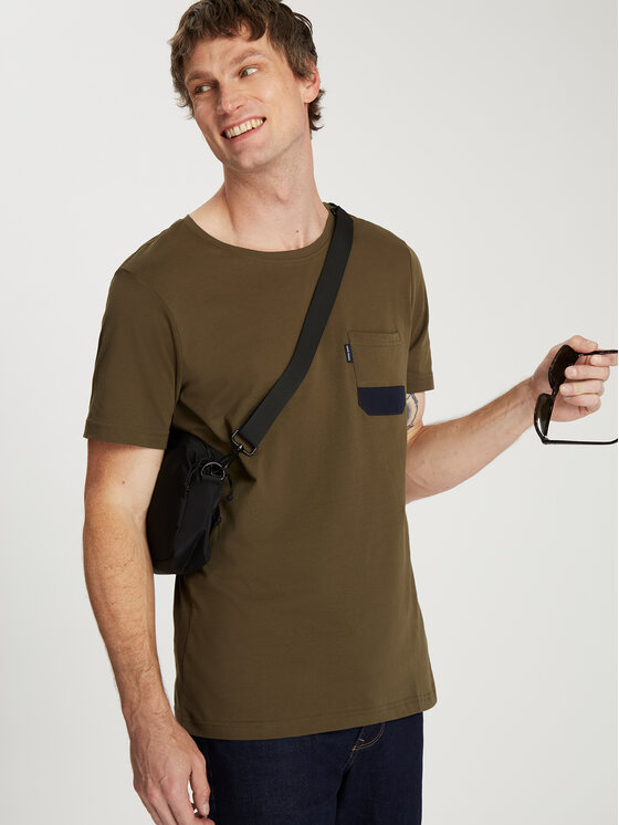 Cross Jeans Cross Jeans T-Shirt 16106-002 Khaki Regular Fit