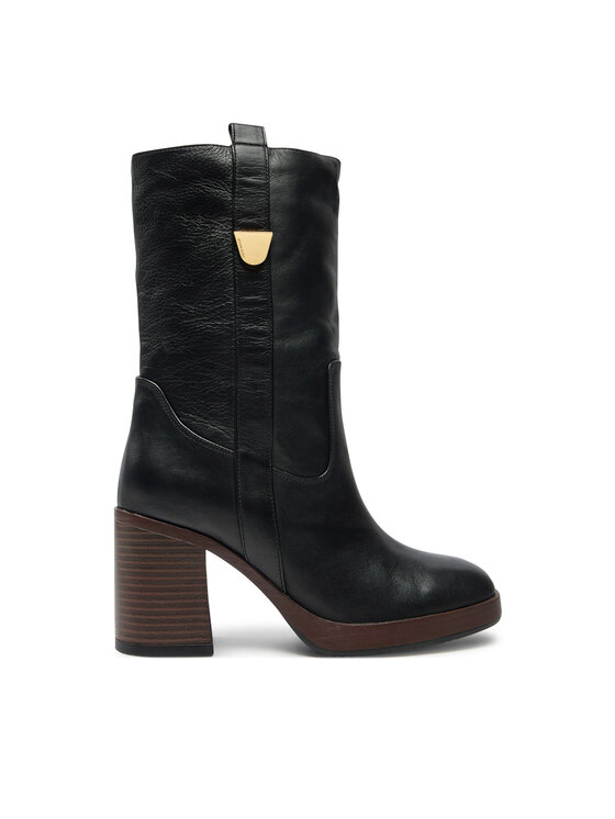 Coccinelle Coccinelle Ботуши Coccinelleoliver E4 RED 15 02 01 Черен