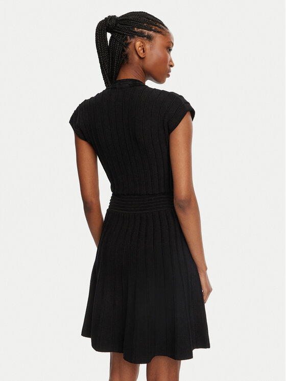 Balmain Balmain Kötött ruha DF0R7086KH64 Fekete Regular Fit