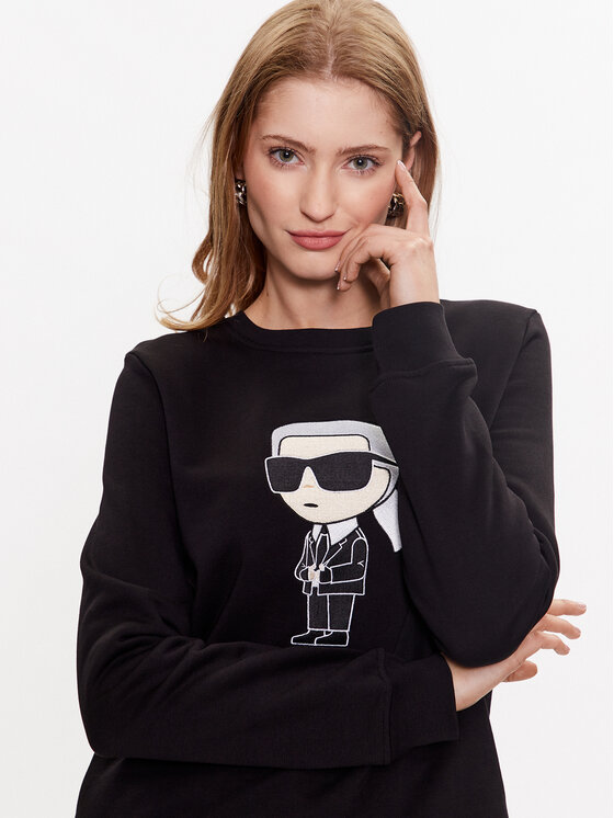 KARL LAGERFELD KARL LAGERFELD Μπλούζα Ikonik 2.0 230W1800 Μαύρο Regular Fit