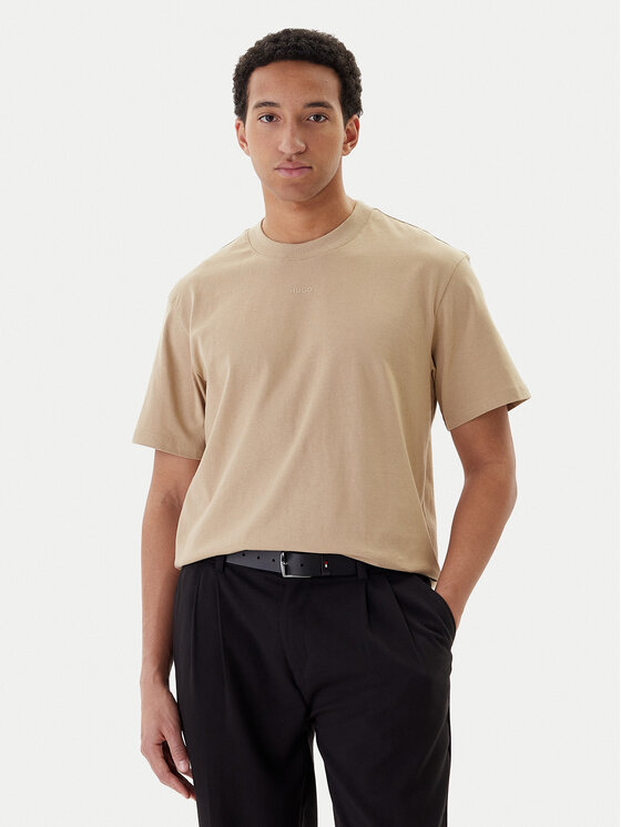 HUGO HUGO Tricou Dapolino 50488330 Bej Relaxed Fit