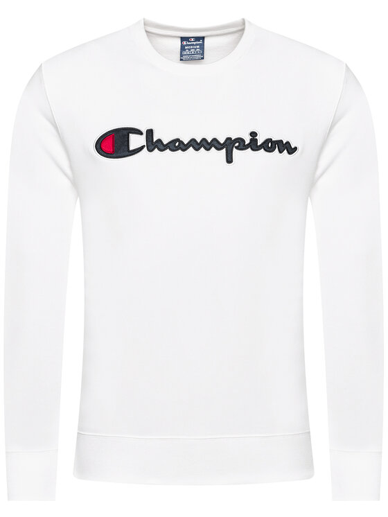 Champion Champion Bluză Satin Script Logo 214188 Alb Comfort Fit