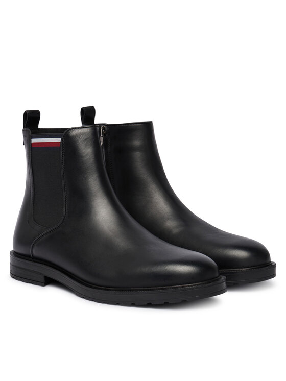 Tommy Hilfiger Tommy Hilfiger Polokozačky Cleated Hilifger W FM0FM05728 Černá