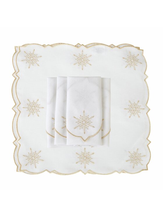 Roseberry Home Roseberry Home Serwetki Serwetki haftowane Golden Stars Złoty