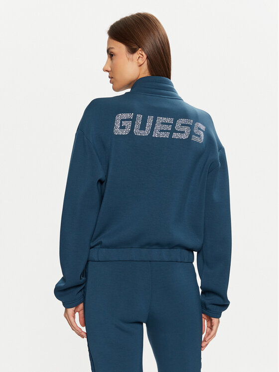 Guess Guess Majica dugih rukava V4BQ14 K7UW2 Plava Regular Fit
