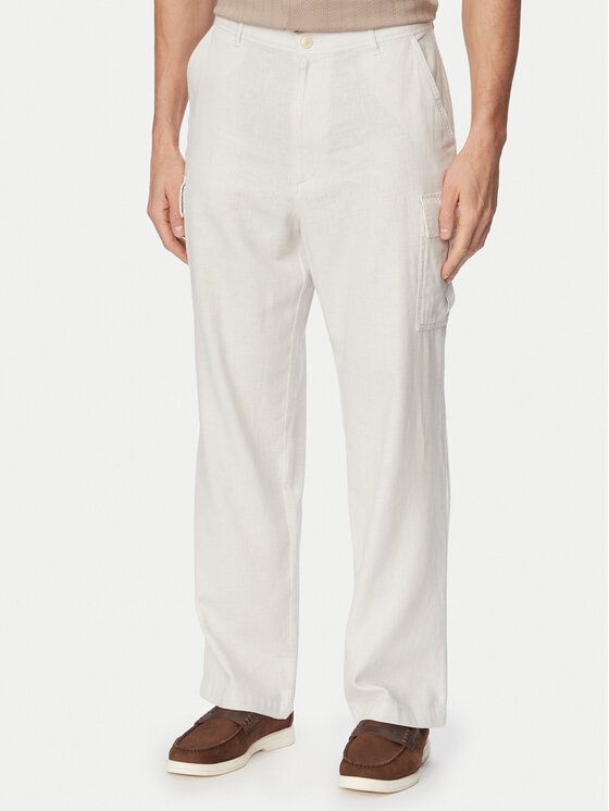 Calvin Klein Jeans Calvin Klein Jeans Kargo hlače LV04RF611G Svetlo bež Relaxed Fit