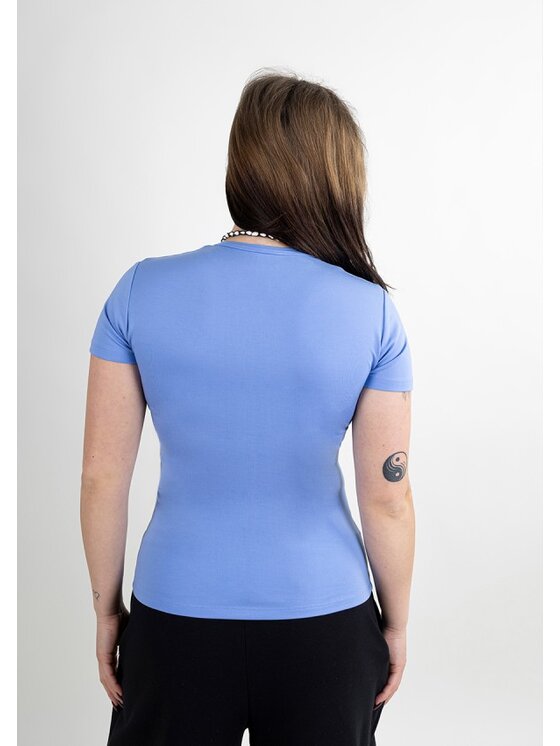 DKaren Sport DKaren Sport Bluzka DK31 Krótki Niebieski jasny Classic Fit