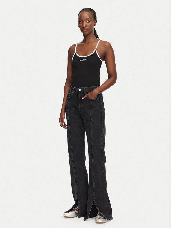 Karl Lagerfeld Jeans Karl Lagerfeld Jeans Боди B3W17028 Черен