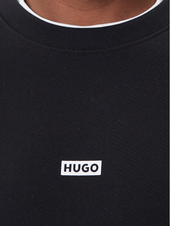 HUGO HUGO Pulóver Naviu 50510732 Fekete Loose Fit
