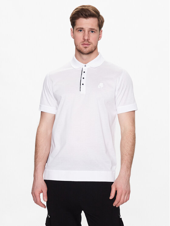 KARL LAGERFELD Polo 745001 532200 Balts Regular Fit