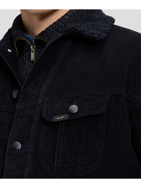 Lee Lee Kurtka jeansowa 112386293 Czarny Regular Fit