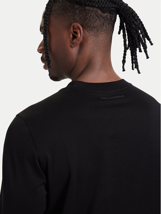KARL LAGERFELD KARL LAGERFELD Longsleeve 755002 564200 Czarny Regular Fit