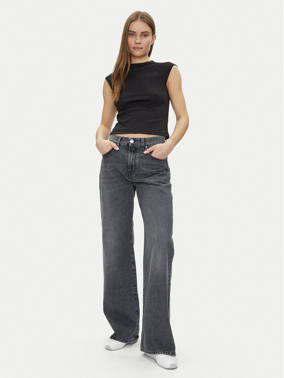 Calvin Klein Calvin Klein Bluzka Liquid Touch Top K20K208422 Czarny Slim Fit