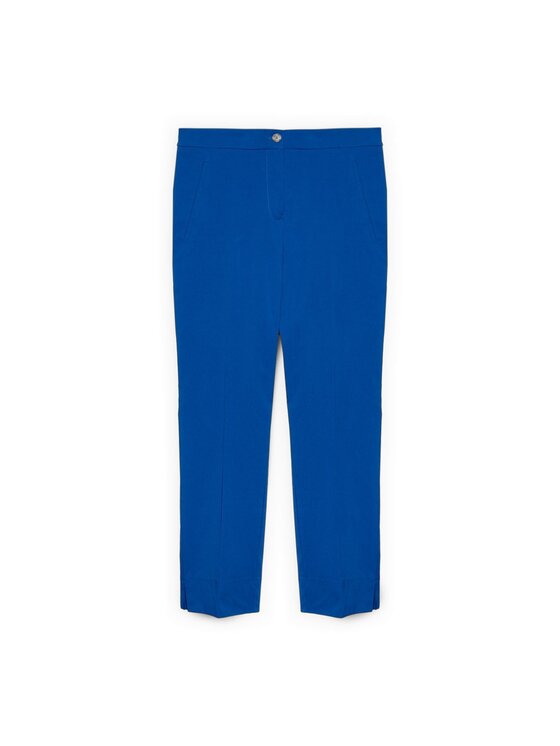 Fiorella Rubino Fiorella Rubino Pantaloni di tessuto P031L102412N024 Turchese Regular Fit