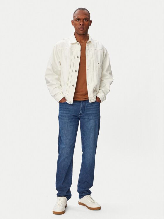 Tommy Hilfiger Tommy Hilfiger Τζιν μπουφάν MW0MW45096 Λευκό Regular Fit