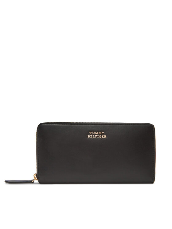 Portofel Mare pentru Bărbați Tommy Hilfiger Th Leather Slg Lrg Za AW0AW17498 Negru