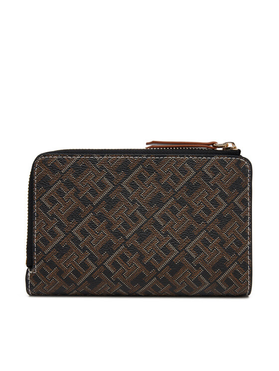 Tommy Hilfiger Tommy Hilfiger Veliki ženski novčanik Th Monoplay Leather Med 7 Wallet AW0AW17417 Crna