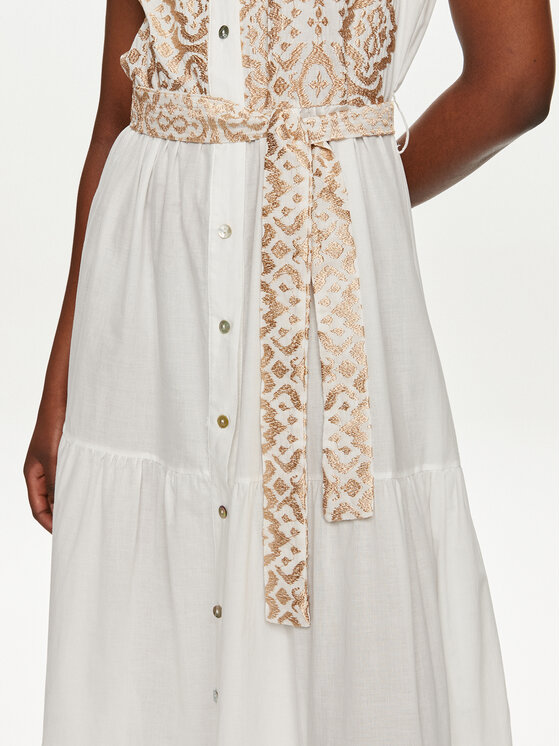 ViCOLO ViCOLO Rochie de vară TB2820 Alb Regular Fit