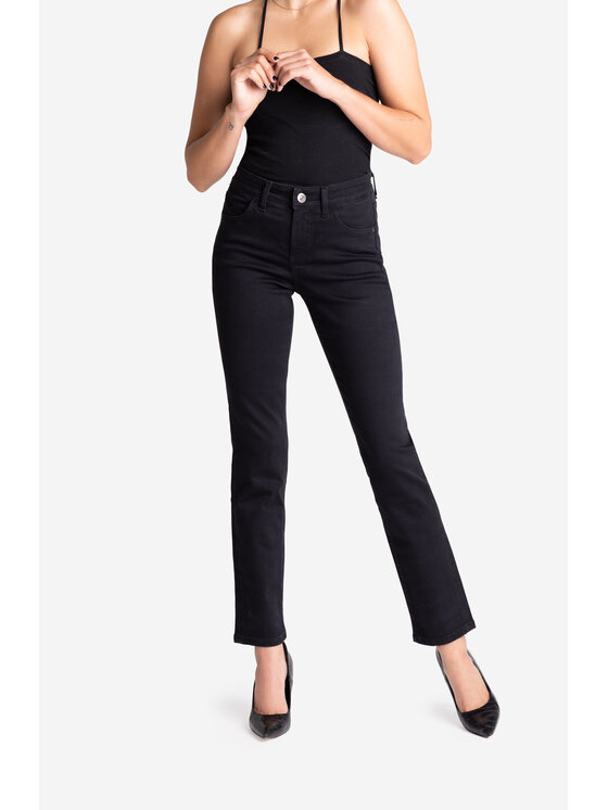 RJ Rocks Jeans RJ Rocks Jeans Jeansy Daisy Czarny Straight Leg