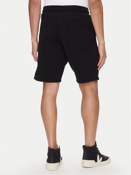 AMI Paris AMI Paris Športové kraťasy HSO674.747 Čierna Baggy Fit