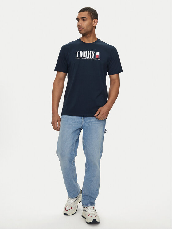 Tommy Jeans Tommy Jeans T-särk DNA Flag DM0DM18533 Tumesinine Regular Fit