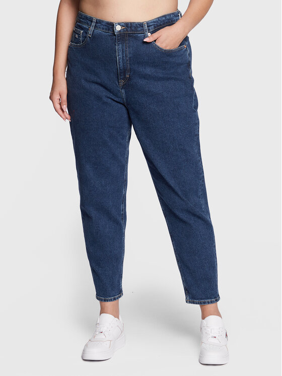 Jeans Mom DW0DW13373 Blu scuro Mom Fit