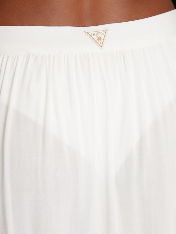 Guess Guess Спідниця-максі E5GD05 WH3X2 Білий Regular Fit
