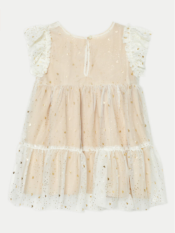 Gap Gap Elegantné šaty 646791-00 Écru Regular Fit
