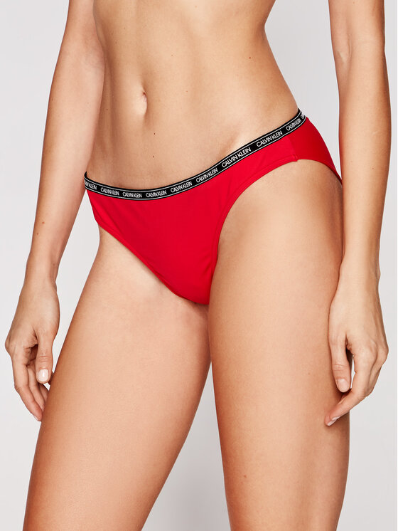 Calvin Klein Swimwear Bikinio apačia KW0KW01275 Raudona