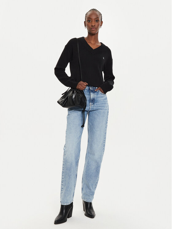 Calvin Klein Jeans Calvin Klein Jeans Džemper Embro Badge J20J224632 Crna Regular Fit