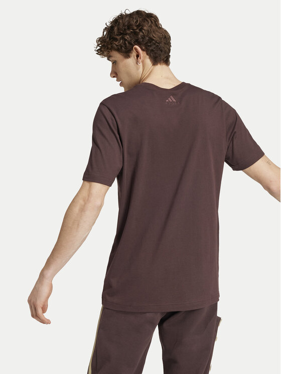 adidas adidas T-shirt Essentials Linear Logo IZ4768 Marrone Regular Fit