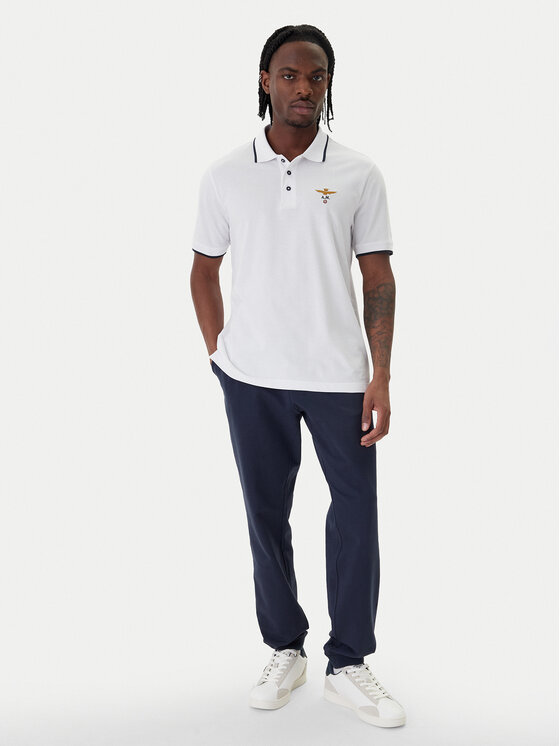Aeronautica Militare Aeronautica Militare Polo 261PO1308UP00082 Biały Regular Fit