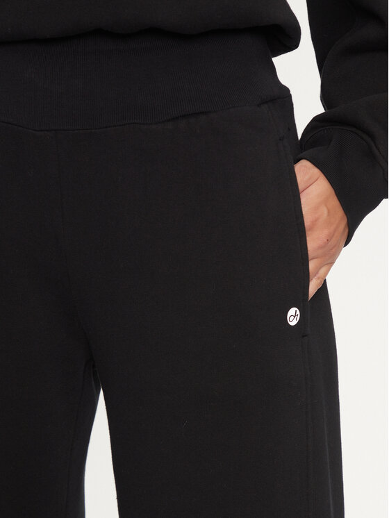 Deha Deha Donji dio trenerke C12055 Crna Regular Fit