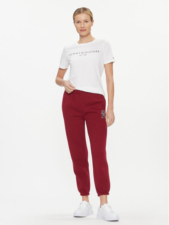 Tommy Hilfiger Tommy Hilfiger Póló Logo WW0WW40276 Fehér Regular Fit