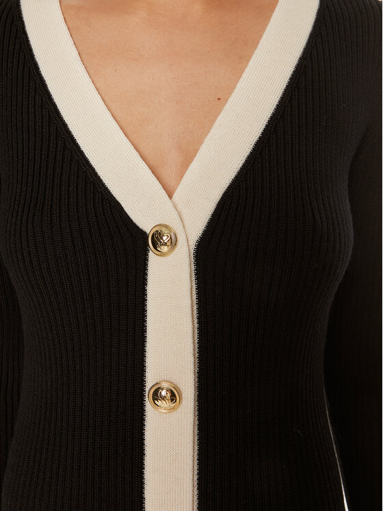 Luisa Spagnoli Luisa Spagnoli Sukienka dzianinowa Microfilm 58384 Czarny Slim Fit