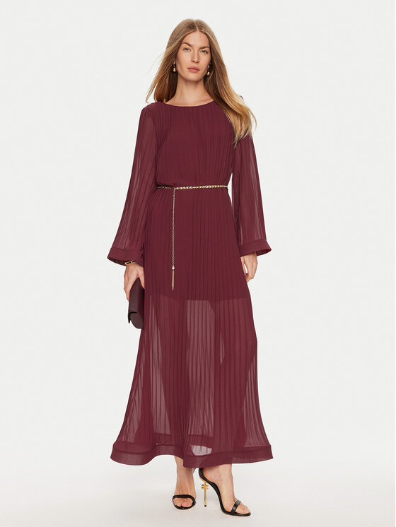 ViCOLO ViCOLO Abendkleid TS0396 Dunkelrot Regular Fit