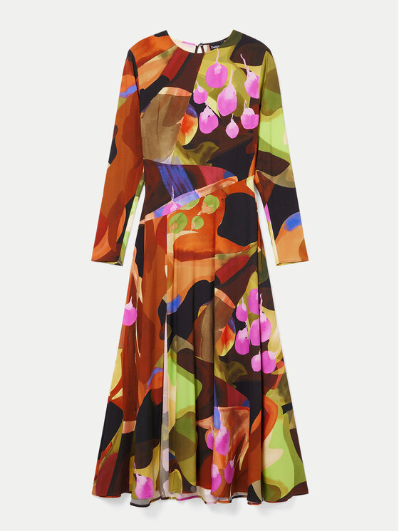 Desigual Sukienka codzienna Petals Lacroix 24WWVW18 Kolorowy
