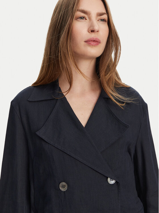 Marella Marella Trench Flavio 2513041094 Blu scuro Relaxed Fit