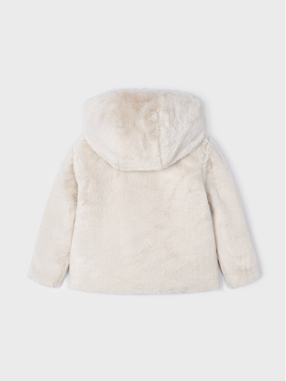 Mayoral Mayoral Pelzmantel 4.407 Beige Regular Fit