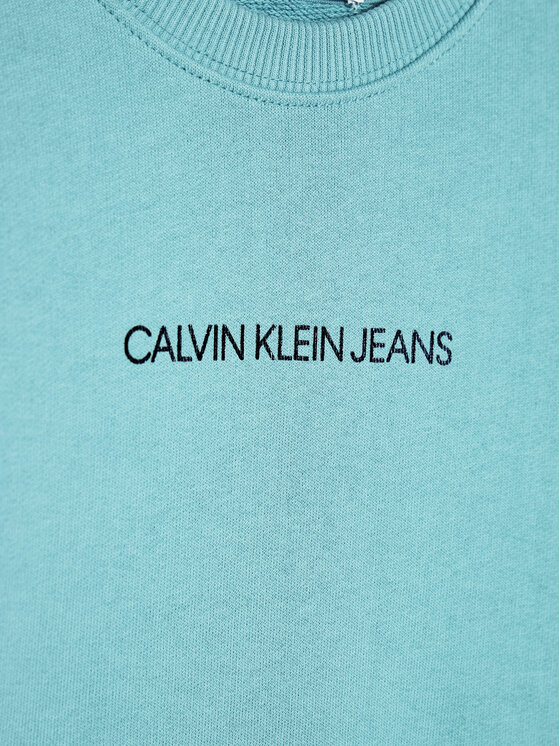 Calvin Klein Jeans Calvin Klein Jeans Sweatshirt Metallic Chest Logo IG0IG00577 Blau Regular Fit